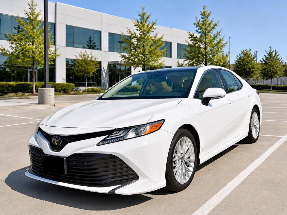 2019 Toyota Camry XLE in white